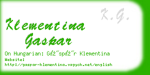 klementina gaspar business card